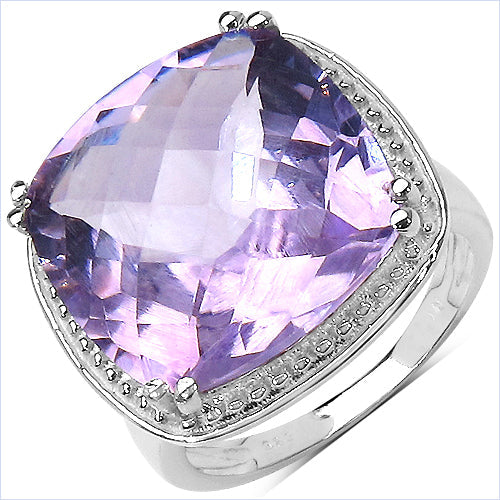 11.93 Carat Genuine Amethyst .925 Sterling Silver Ring by Bids.com
