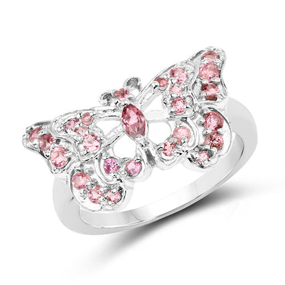 0.83 Carat Genuine Pink Tourmaline .925 Sterling Silver Ring by Bids.com