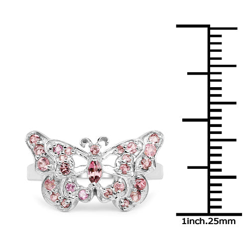 0.83 Carat Genuine Pink Tourmaline .925 Sterling Silver Ring by Bids.com
