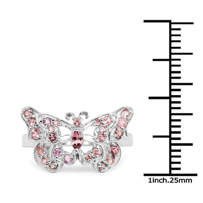 0.83 Carat Genuine Pink Tourmaline .925 Sterling Silver Ring by Bids.com