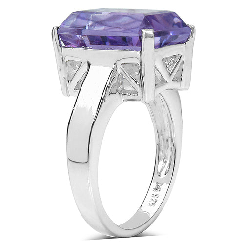 6.10 Carat Genuine Amethyst .925 Sterling Silver Ring by Bids.com