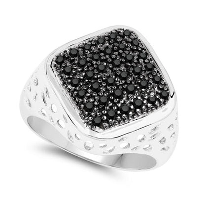 0.54 Carat Genuine Black Diamond .925 Sterling Silver Ring by Bids.com