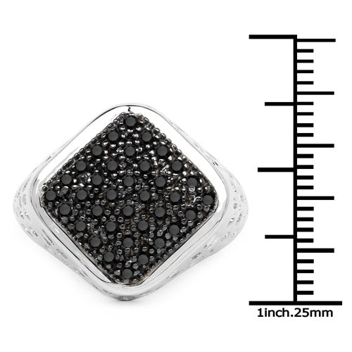 0.54 Carat Genuine Black Diamond .925 Sterling Silver Ring by Bids.com