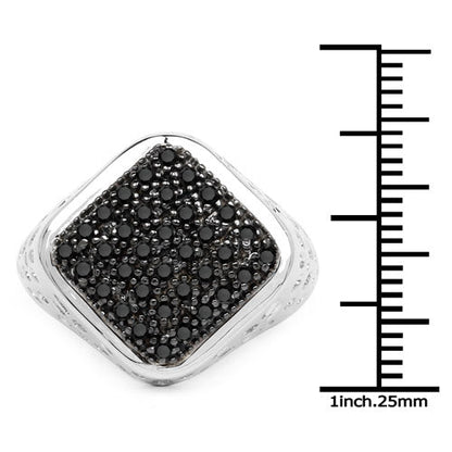 0.54 Carat Genuine Black Diamond .925 Sterling Silver Ring by Bids.com