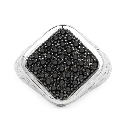 0.54 Carat Genuine Black Diamond .925 Sterling Silver Ring by Bids.com