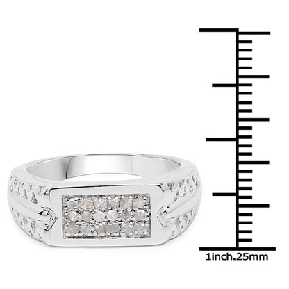 0.27 Carat Genuine White Diamond .925 Sterling Silver Ring by Bids.com