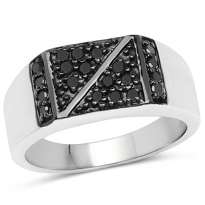 0.35 Carat Genuine Black Diamond .925 Sterling Silver Ring by Bids.com