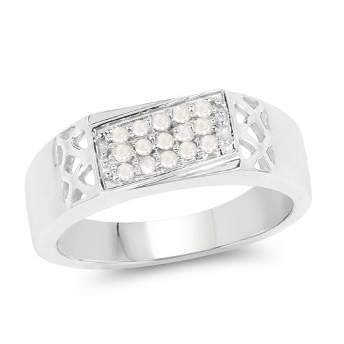 0.23 Carat Genuine White Diamond .925 Sterling Silver Ring by Bids.com