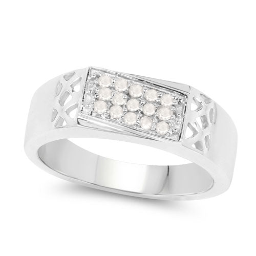 0.23 Carat Genuine White Diamond .925 Sterling Silver Ring by Bids.com