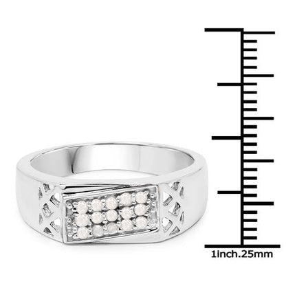 0.23 Carat Genuine White Diamond .925 Sterling Silver Ring by Bids.com
