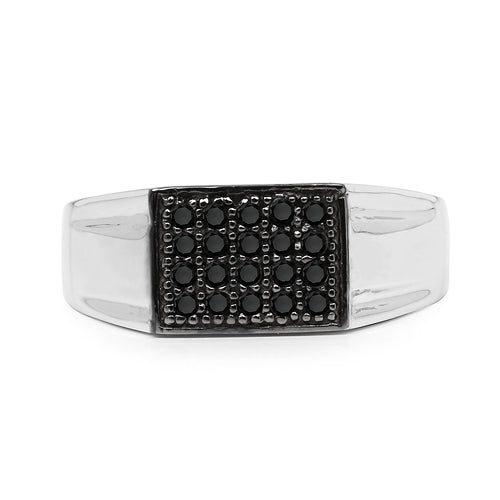 0.30 Carat Genuine Black Diamond .925 Sterling Silver Ring by Bids.com
