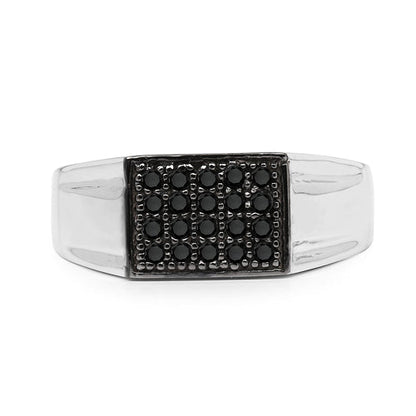 0.30 Carat Genuine Black Diamond .925 Sterling Silver Ring by Bids.com