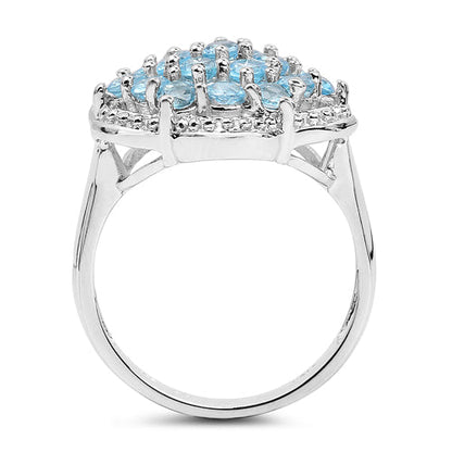 1.90 Carat Genuine Swiss Blue Topaz .925 Sterling Silver Ring by Bids.com