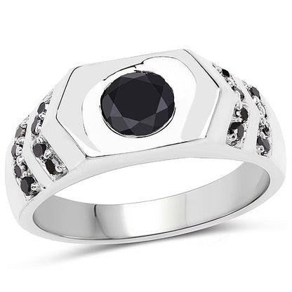 1.53 Carat Genuine Black Diamond .925 Sterling Silver Ring by Bids.com