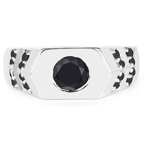1.53 Carat Genuine Black Diamond .925 Sterling Silver Ring by Bids.com