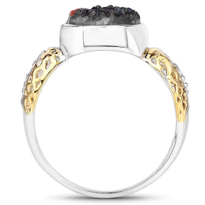 4.74 Carat Genuine Multi Stones .925 Sterling Silver Ring by Bids.com