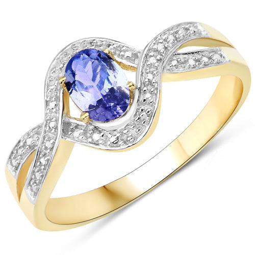 0.75 Carat Genuine Tanzanite .925 Sterling Silver Ring by Bids.com