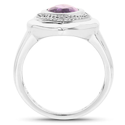 2.00 Carat Genuine Amethyst .925 Sterling Silver Ring by Bids.com