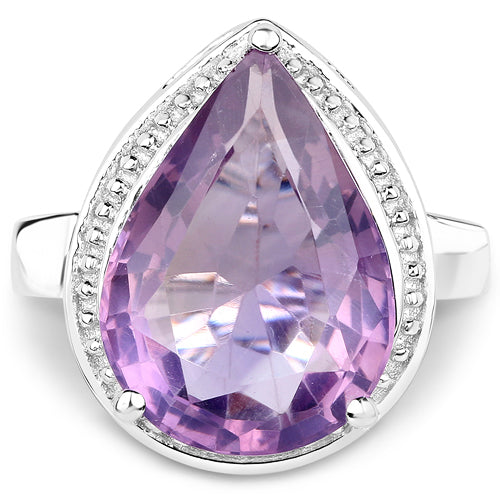 9.00 Carat Genuine Amethyst .925 Sterling Silver Ring by Bids.com