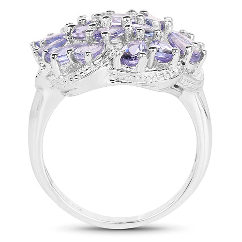 3.35 Carat Genuine Tanzanite .925 Sterling Silver Ring by Bids.com