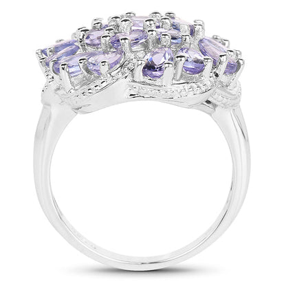 3.35 Carat Genuine Tanzanite .925 Sterling Silver Ring by Bids.com