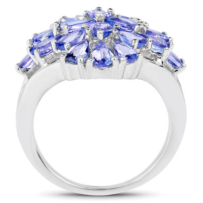 4.20 Carat Genuine Tanzanite .925 Sterling Silver Ring by Bids.com