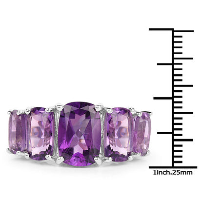 11.10 Carat Genuine Amethyst .925 Sterling Silver Ring by Bids.com