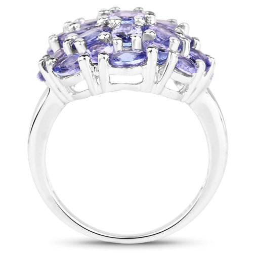 7.08 Carat Genuine Tanzanite .925 Sterling Silver Ring by Bids.com