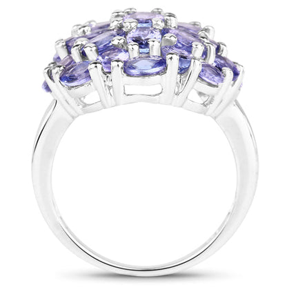 7.08 Carat Genuine Tanzanite .925 Sterling Silver Ring by Bids.com