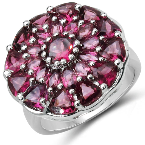 5.08 Carat Genuine Rhodolite .925 Sterling Silver Ring by Bids.com