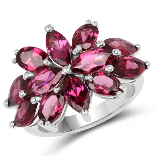 7.80 Carat Genuine Rhodolite .925 Sterling Silver Ring by Bids.com
