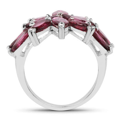 7.80 Carat Genuine Rhodolite .925 Sterling Silver Ring by Bids.com