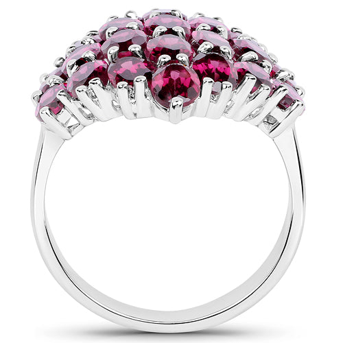11.50 Carat Genuine Rhodolite .925 Sterling Silver Ring by Bids.com