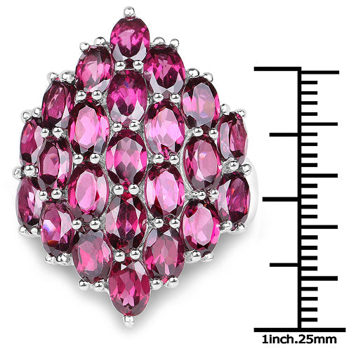 11.50 Carat Genuine Rhodolite .925 Sterling Silver Ring by Bids.com