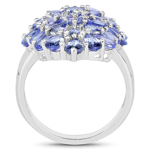 4.62 Carat Genuine Tanzanite .925 Sterling Silver Ring by Bids.com