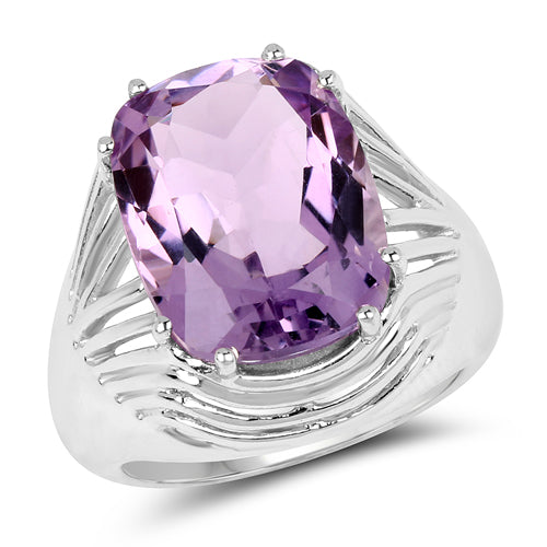 10.02 Carat Genuine Amethyst .925 Sterling Silver Ring by Bids.com