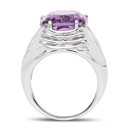10.02 Carat Genuine Amethyst .925 Sterling Silver Ring by Bids.com