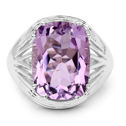 10.02 Carat Genuine Amethyst .925 Sterling Silver Ring by Bids.com