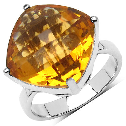 9.05 Carat Genuine Citrine .925 Sterling Silver Ring by Bids.com