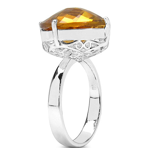 9.05 Carat Genuine Citrine .925 Sterling Silver Ring by Bids.com