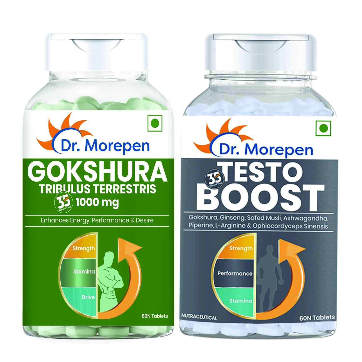 Dr. Morepen Gokshura and Testo Boost Tablets Combo for Men