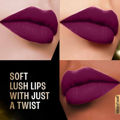 Lakme Forever Matte Lipstick, Made With French Rose Oil - Purple Diamond