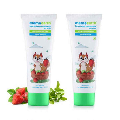 Mamaearth Berry Blast Kids Toothpaste For Promotes Healthy Teeth &amp; Gums, Cleanses Teeth