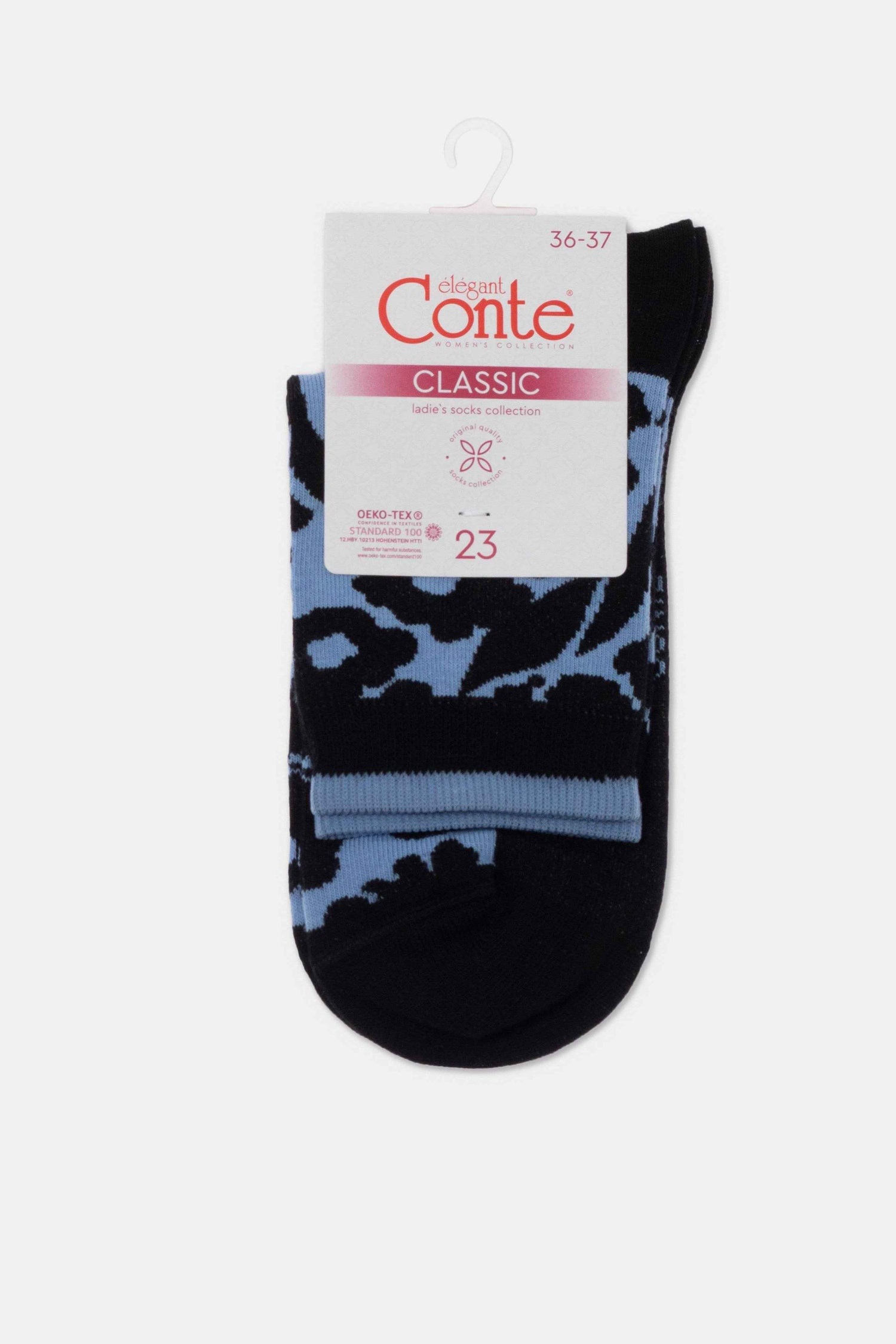 Cotton Socks Conte Classic 441 - Floral Pattern