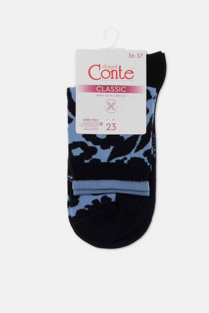 Cotton Socks Conte Classic 441 - Floral Pattern