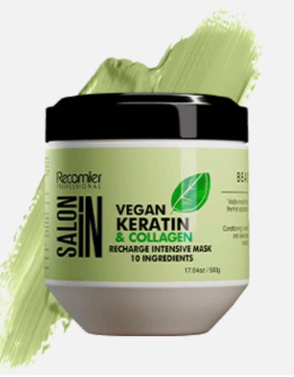 Recamier Professional Salon In Vegan Keratin &amp; Collagen Hair Recharge Intensive Mask, 17.6 oz