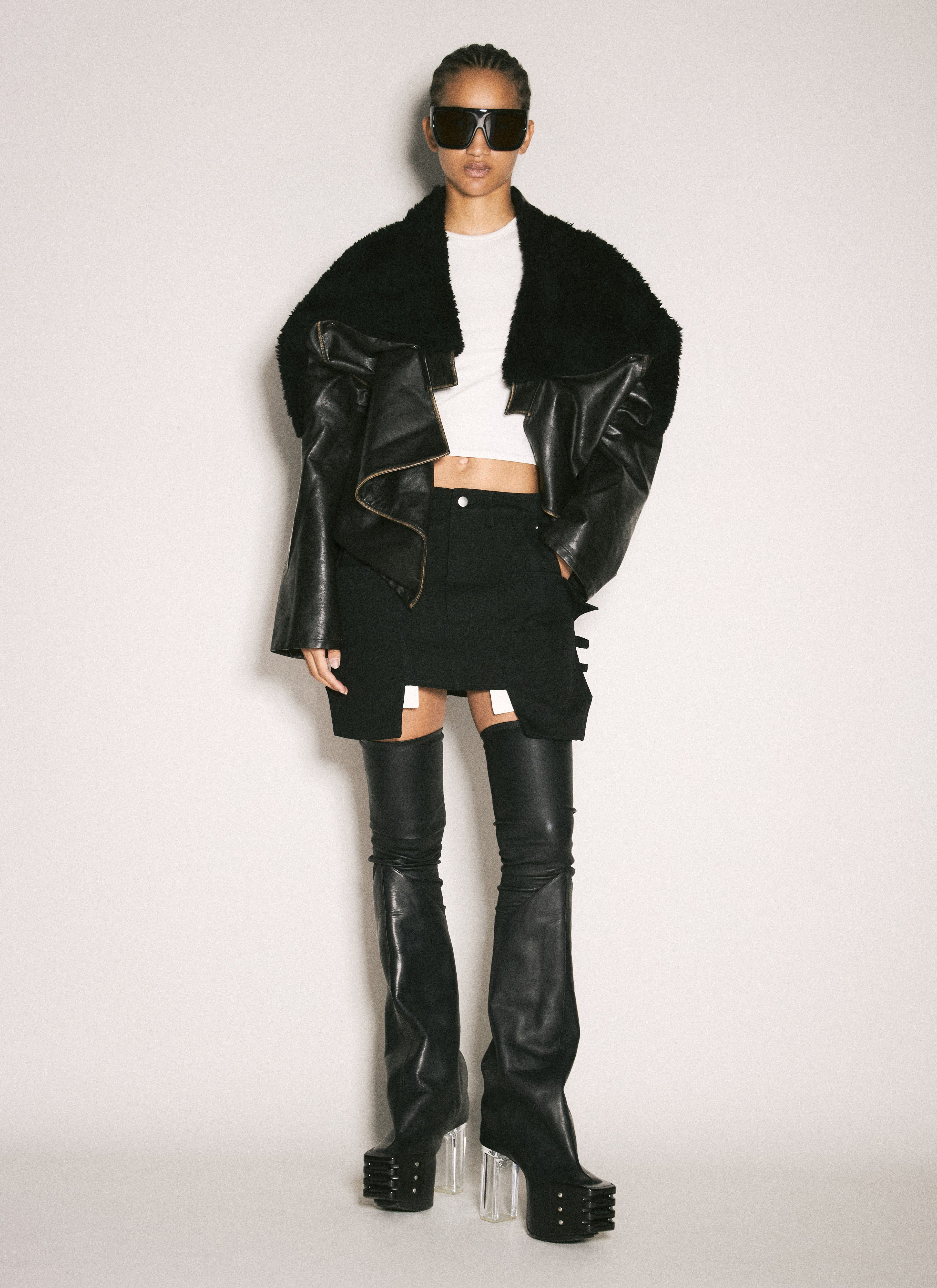 Rick Owens Women Stefan Mini Skirt by Luosophy