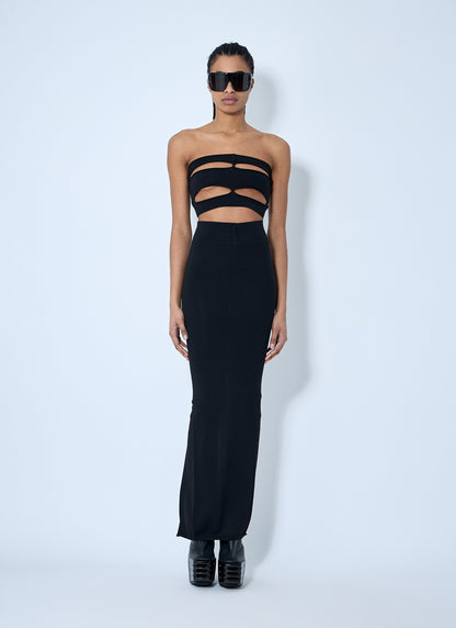 Rick Owens Women Wool Knit Maxi Skirt - DestGlow