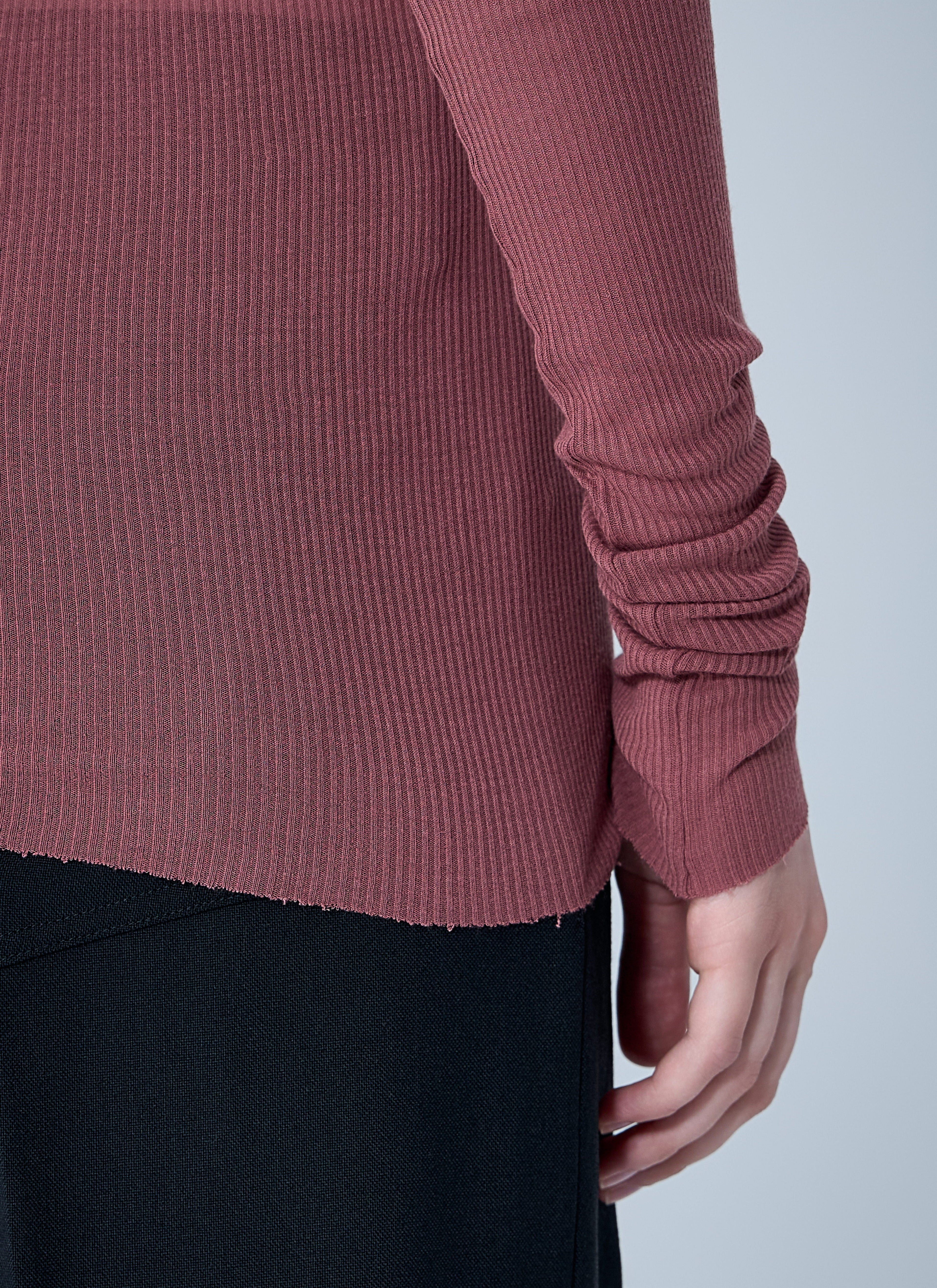 Rick Owens Women Ribbed Long Sleeve Top by Luosophy