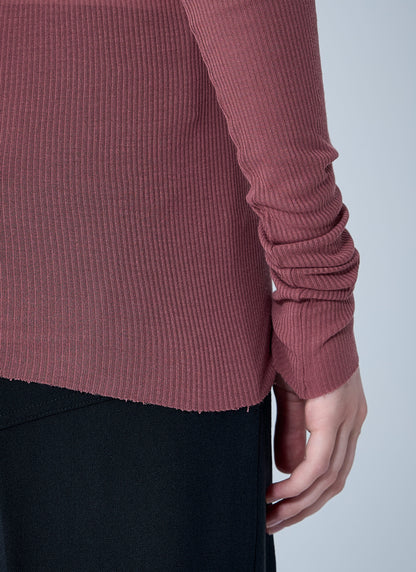 Rick Owens Women Ribbed Long Sleeve Top by Luosophy